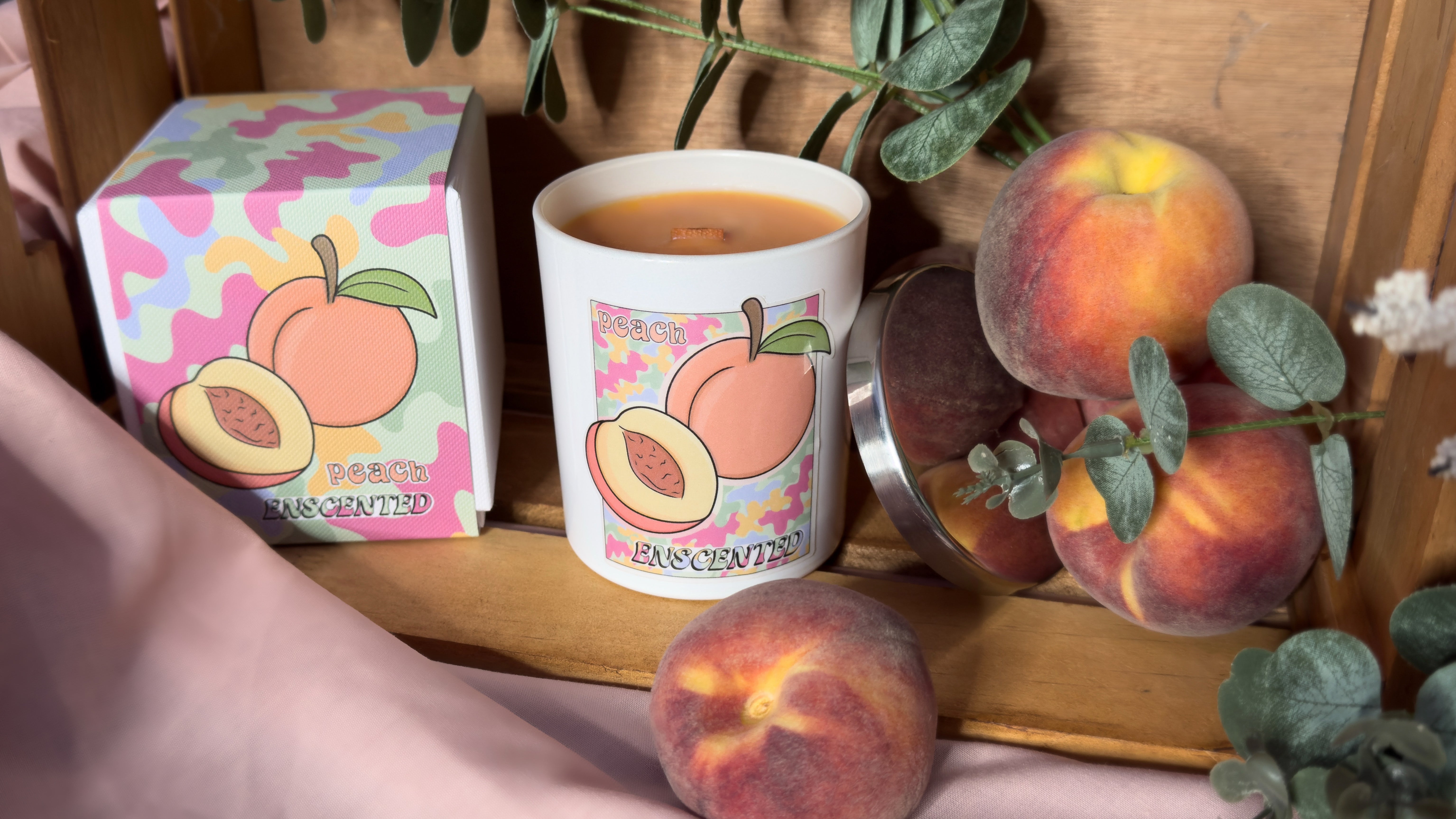 30cl Peach Candle – ENSCENTED